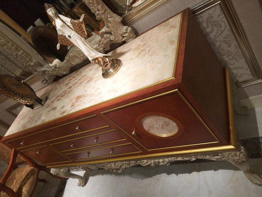 Buffet Sideboard Chest of drawers with Mirror Real Wood Baroque Rococo new 2-piece. Chests of drawers