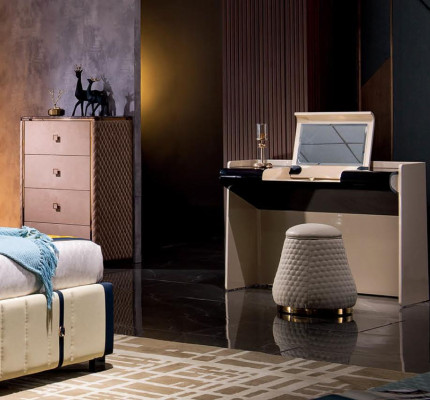 Dressing table Stool Complete Set Chest of drawers Bedroom new 2pcs. Console Suite