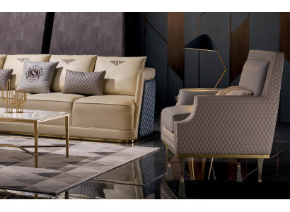 Armchair Design Couch Sofa Seater Leather Lounge Club Upholstery Luxury Ears