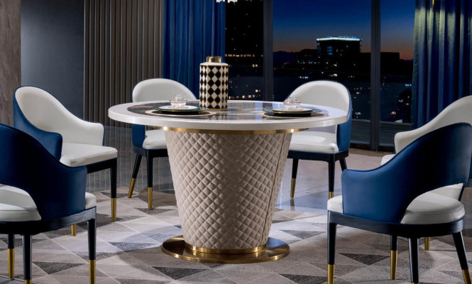 Round Dining Table Table 130cm Metal Round Conference Modern Tables