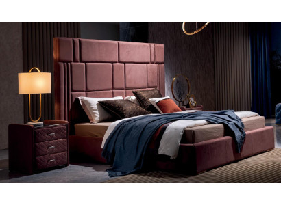 Bed Classic Upholstery Design Luxury Double Hotel Beds Sleep Room