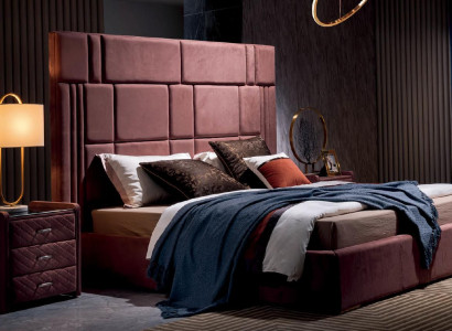 Bed Classic Upholstery Design Luxury Double Hotel Beds Sleep Room