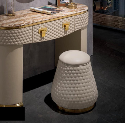 Elegant designer decorative stool side pufa footstool living room bedroom