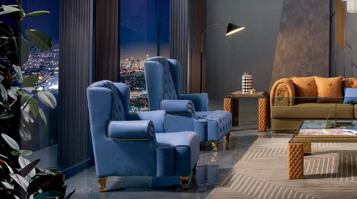 Armchair Design Couch Sofa Relax Leather Lounge Club Upholstery Seater Wing Chair new