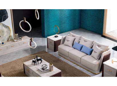 Sofa Three Seater Couch Style Modern Upholstery Seat Suite Leather Couches 3 Seater