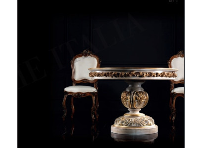Dining table Tables Round Furniture Dining table Luxury Round Table Solid Wood Italy Baroque