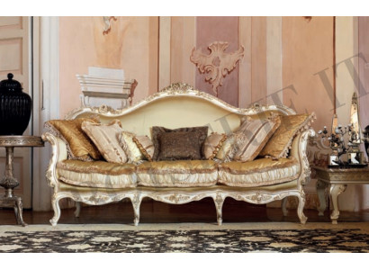 Sofa Upholstery Wood Sofas Couch Baroque Rococo Luxury Italy Three Seater Furniture new
