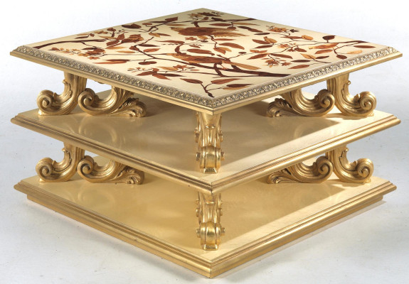 Coffee table Table Side table Living room table Wood Royal Side Baroque new