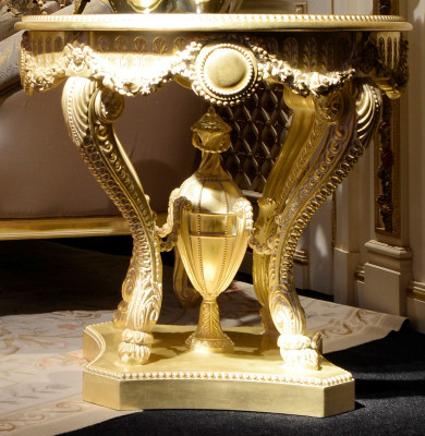 Coffee table Side table Wood Living room Table Furniture from Italy Vintage Gold