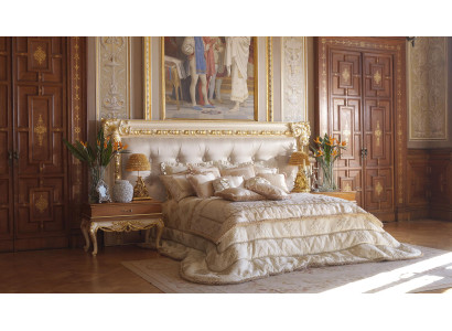 Chesterfield Bed Double bed Luxury Beds Poster Wood Italian Furniture new