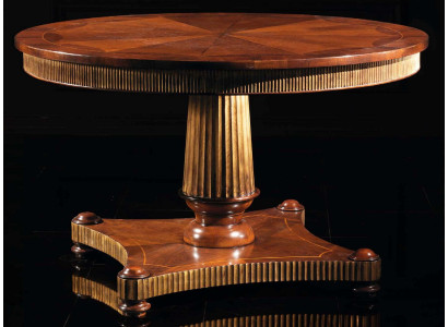 Round Dining table Table Real wood Tables Dining room Furniture Classic Dining tables Wood