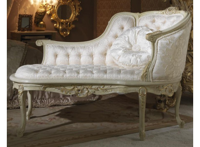 Lounge Chesterfield Sofa Lounger Upholstery Loungers Chaise Longues Club White Baroque new