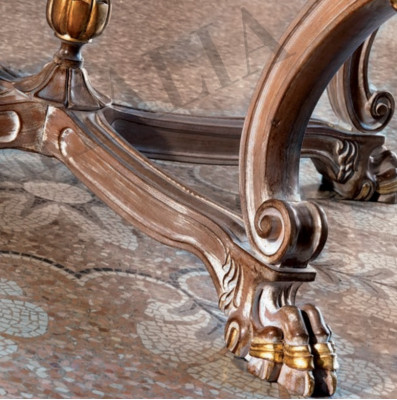 Dining table Round Living room Tables Wood Royal Baroque Italian Furniture Baroque