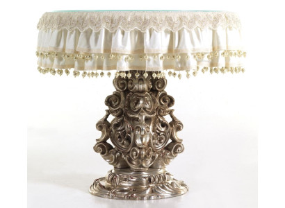 Baroque Side table Glass Table Italian Furniture Furnishings Living room Tables