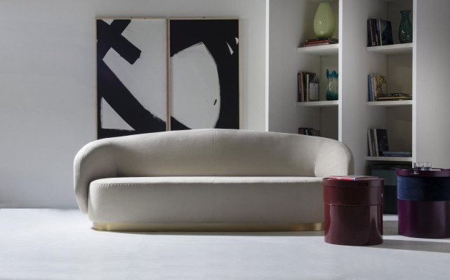 Sofa Three Seater Design Luxury Furniture Wood White Design Furniture from Italy Classic