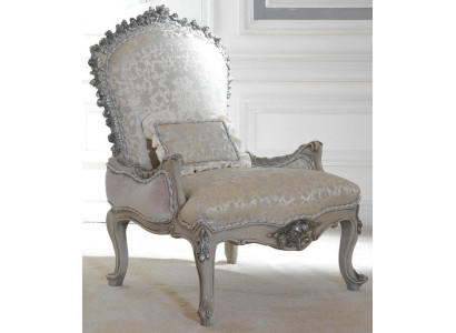 Luxury Armchair Upholstery Throne Baroque Rococo Real wood Italian Furniture Single seater