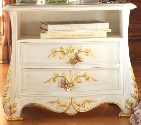 Classic r Bedside table Real wood Tables Italian Furniture Furnishings Table new