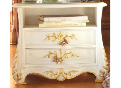 Classic r Bedside table Real wood Tables Italian Furniture Furnishings Table new