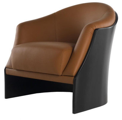 Armchair Living room Chair Wood Dining room Armchair Chairs Single Seater Leather Italy new
