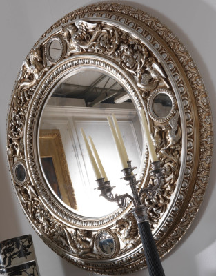 Solid wood Mirror Classic r Echtz Wood Italian Furnishings Wall mirror
