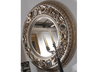 Solid wood Mirror Classic r Echtz Wood Italian Furnishings Wall mirror