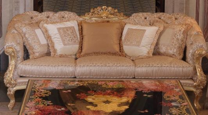 Chesterfield Classic r three-seater living landscape sofa textile sofa 3 seat couch