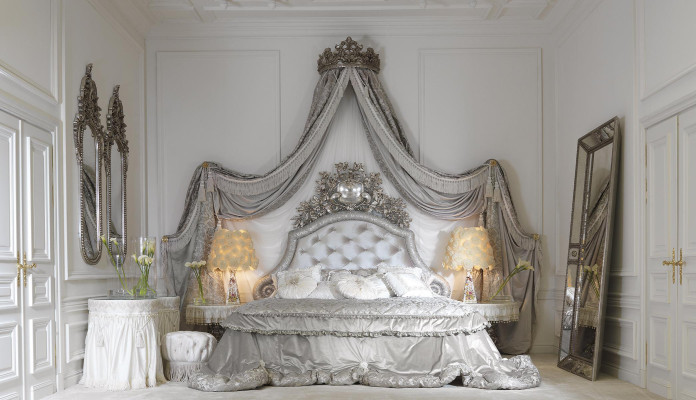 Chesterfield Bed Silver Luxury Bedroom Beds Italian Furniture Design new