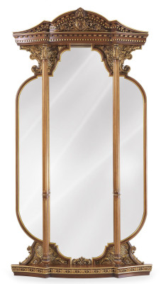 Wall mirror Mirror Carving Italian Furnishings Furniture 125x224cm new