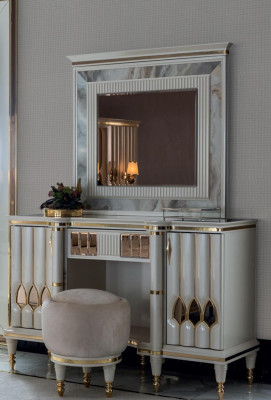 Dressing table set consoles tables mirror sideboard mirror wood 2 pieces