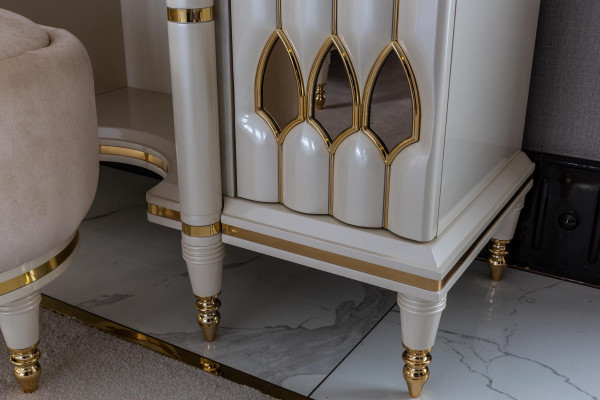 Dressing table set consoles tables mirror sideboard mirror wood 2 pieces
