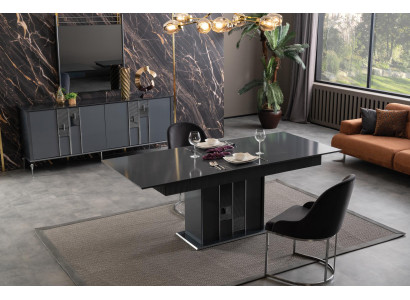 Dining set Table Dining room Table group Dining set 4x Chairs 5pcs