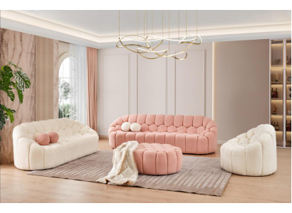 Designer Sofa Couch Sofa set Upholstery Furniture Set 3+2+1 Stool Seat Pad