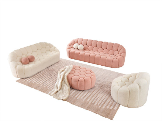 Designer Sofa Couch Sofa set Upholstery Furniture Set 3+2+1 Stool Seat Pad