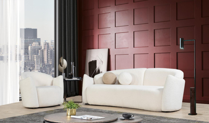 Living room Textile Design Luxury Sofa set Couch Sofa 3+1 Seater