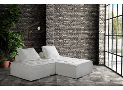 Corner sofa L-shape Luxury Living room Furniture Sofa Modern Design Fabric White