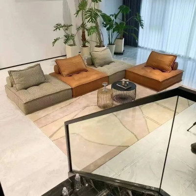 Corner sofa L-shape Luxury Living room Furniture Sofa Modern Design Fabric White