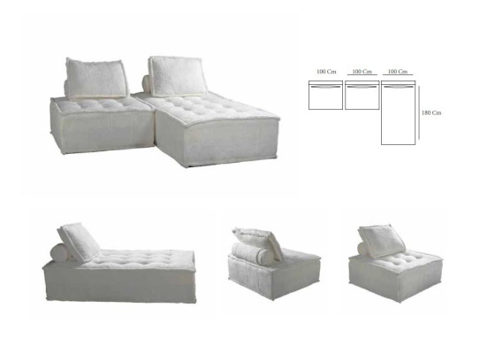 Corner sofa L-shape Luxury Living room Furniture Sofa Modern Design Fabric White