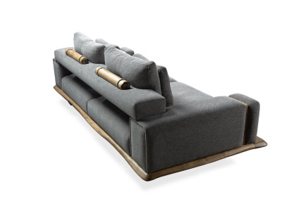 gante Loft Couch Hut Sofa Country House Couches Textile Big 250cm Gray
