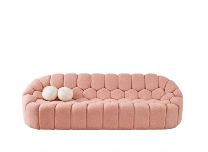 Sofa Living room 3 Seater Couch Chesterfield Upholstery Seat Suite Pink
