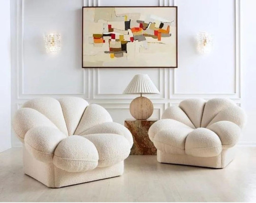 Luxury Armchair Club TV Lounge Relax Chair Textile Furnishings Furniture