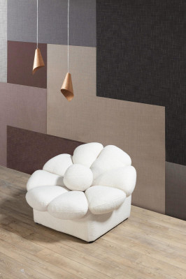 Luxury Armchair Club TV Lounge Relax Chair Textile Furnishings Furniture