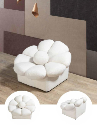 Luxury Armchair Club TV Lounge Relax Chair Textile Furnishings Furniture