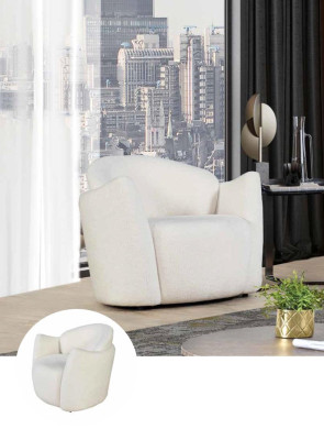 Luxury Armchair Furniture Club Furnishings Television Lounge Relax Chair Textile