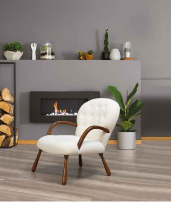 White Armchair Television Chair Single Seat Furniture Lounge Club Chairs