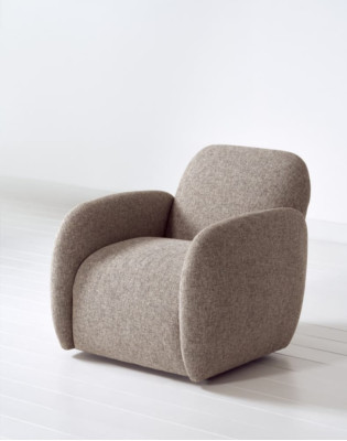 Taupe Armchair Television Chair Single Seat Upholstery Seat Furniture Lounge Chairs