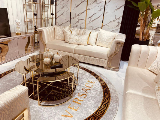 Sofa set 3+3+1+1 Seat Couch Upholstery Suite Set Metal Sets 3pcs