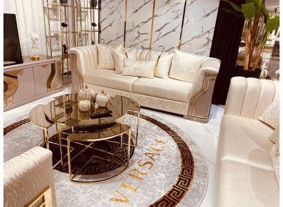 Sofa set 3+3+1+1 Seat Couch Upholstery Suite Set Metal Sets 3pcs