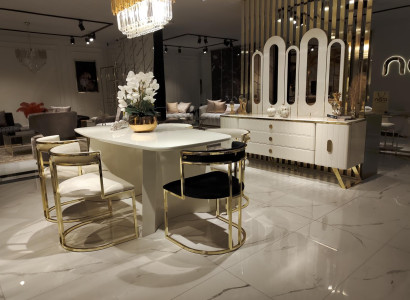 White luxury for your home high gloss chest of drawers with mirror decoration