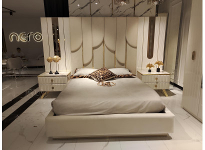 Design and coziness combine in a luxurious white double bed for your bedroom