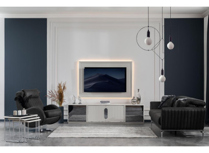 Living room set sofa set 31 seat TV lowboard TV wall luxury 4 pieces
